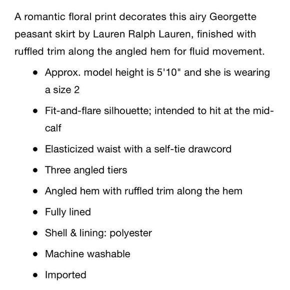 RALPH LAUREN Asymmetrical Skirt Floral Print - Picture 11 of 11